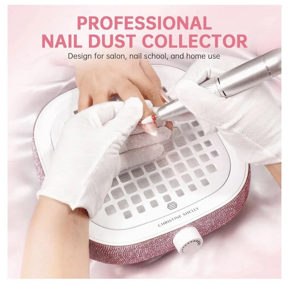 CHRISTINE SHELLY‎ G340 6000 RPM Nail Dust Collector Low Noise Pink New In Box